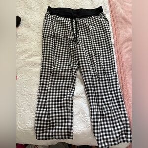 Draper James Black Gingham Pants